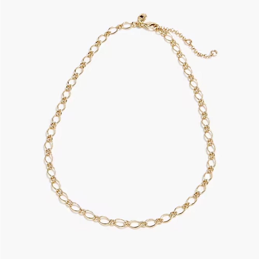J.Crew oval link charm chain necklace with 4 charms